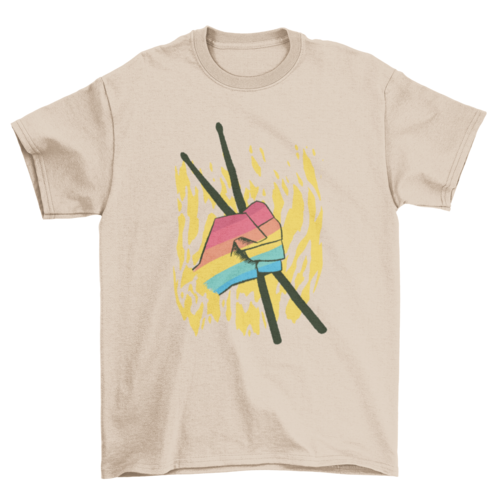 Pride Drumsticks LGBT colors t-shirt
